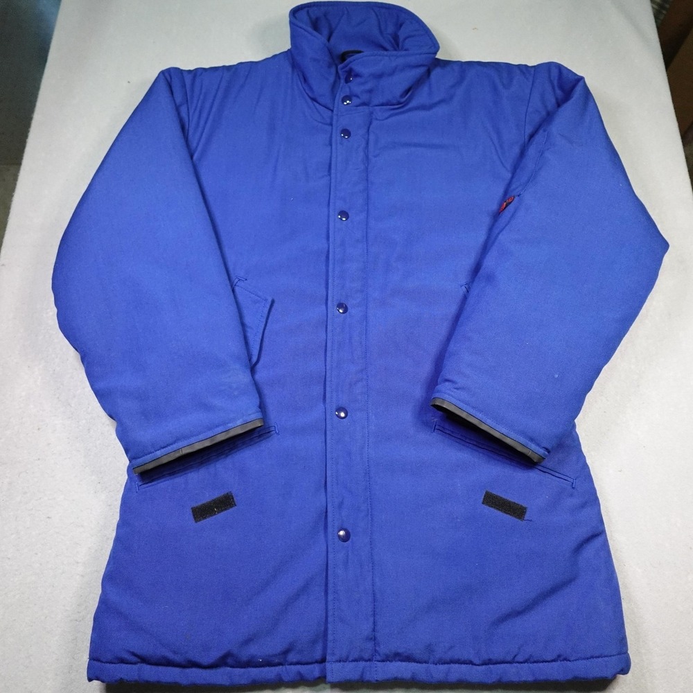 Vintage Red Kap Nomex IIIA Parka Jacket Mens Medium Blue Fire Resistant 90s